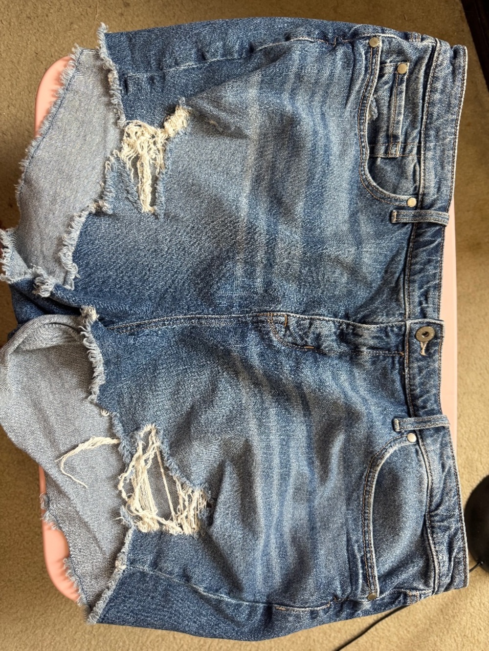 Torrid Short Cut Off Jean Shorts Frayed size 24